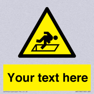 Custom Warning Hatch Sign